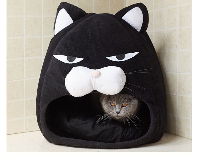 Vier Jahreszeiten Universal Katze Schlafen Bett Cartoon Hund Haus Haustier Haus Winter Cartoon Katze Haus Haustier Haus_voghion.com
