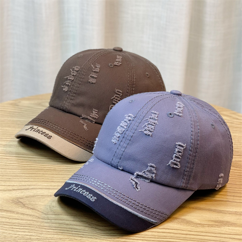 Ny vårskjøtebokstavbroderi Utslitt mote Allsidig baseball for menn og kvinner utendørs andetungehatt_voghion.com