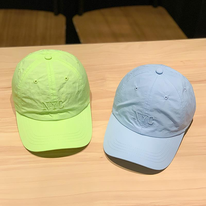 Cappello da baseball estivo da donna, sottile, in tessuto ad asciugatura rapida, con ricamo coreano, con lettera, protezione solare, per uomo e donna_voghion.com