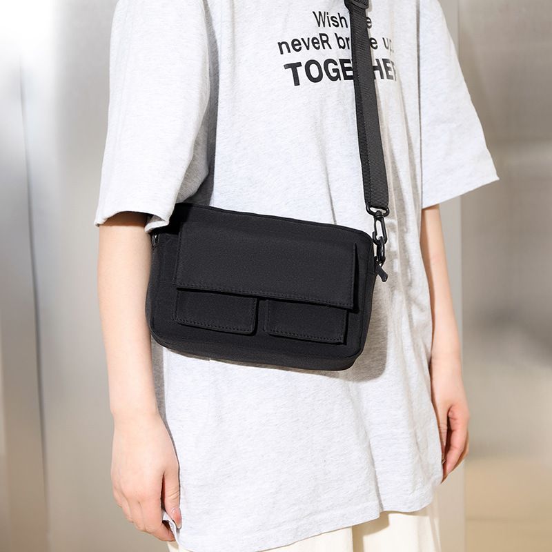 Borsa a tracolla da uomo, nuova, alla moda, leggera, in nylon, semplice, da viaggio, casual, piccola, con tracolla singola_voghion.com