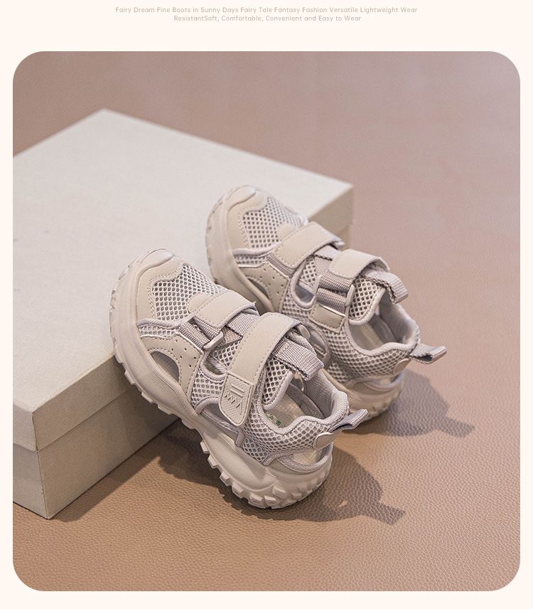 Spring And Summer Campus Sports Shoes Boys' Shoes Breathable Soft Sole Girls' Single Net Children's Day White Shoes_voghion.com
