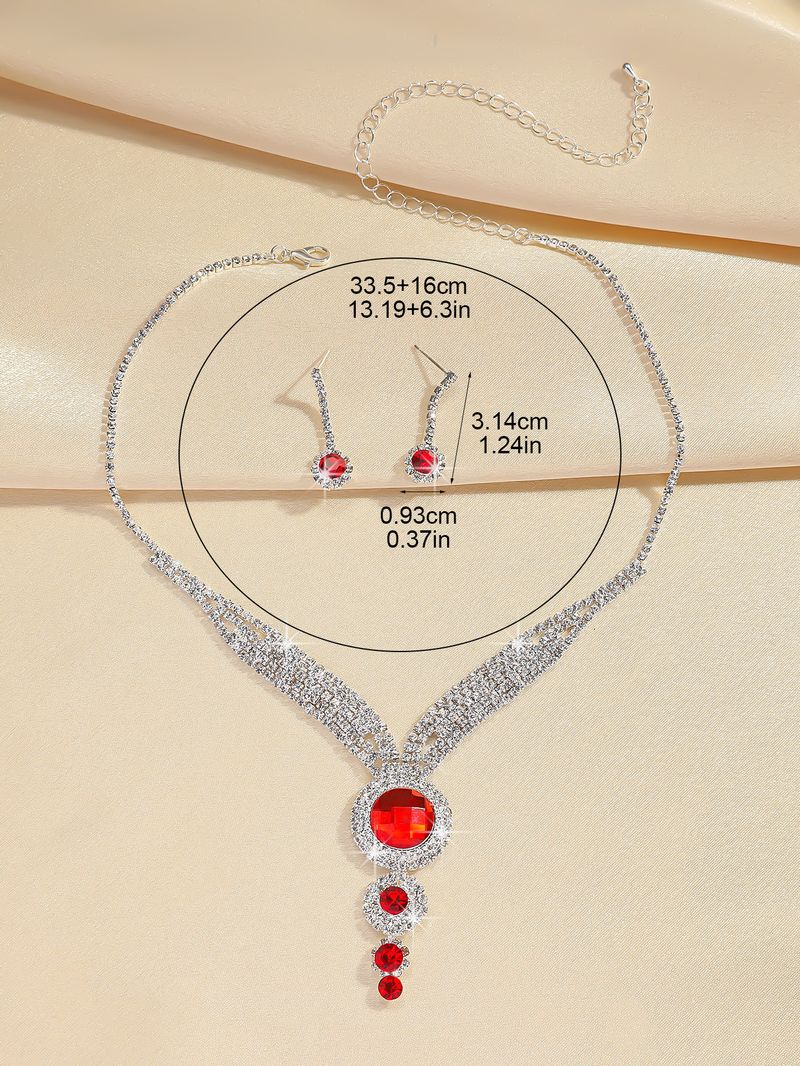 halsbandsset örhänge smyckesset bankettklänningsset halsband moderiktigt brudsmycken_voghion.com
