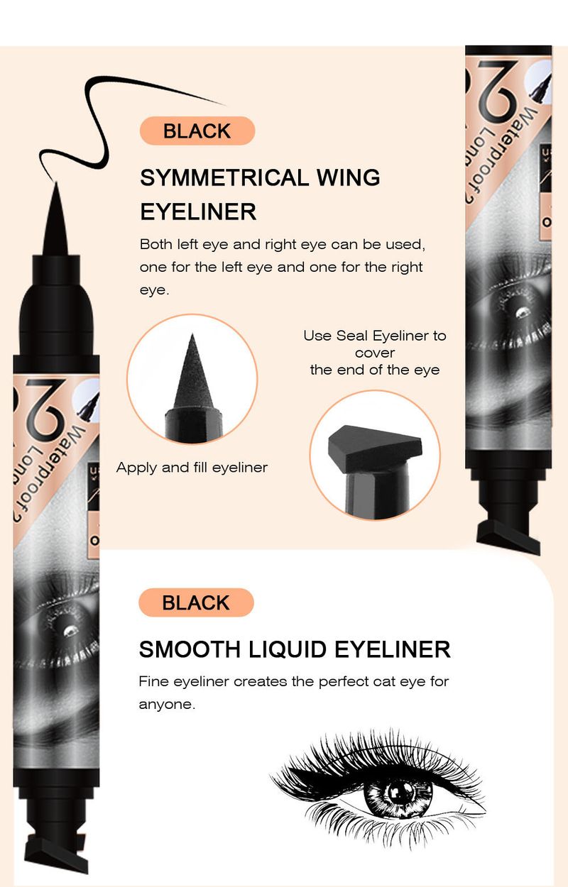 Combinazione di ombretto e eyeliner LANZHIYUE Eyeliner a timbro, eyeliner a una estremità, eyeliner a una estremità, timbro a coda_voghion.com
