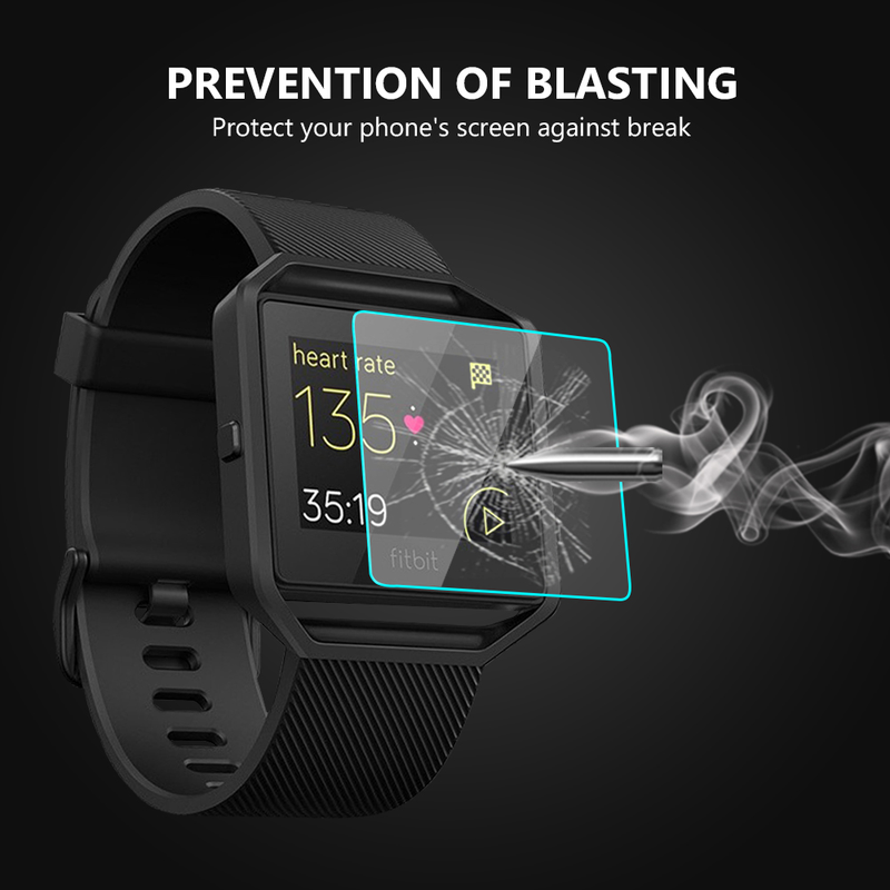 Smart Watch Screen Protector For Fitbit Blaze Smart Watch Screen Protection 2.5D 0.26mm Thickness Tempered Glass Protective Film_voghion.com