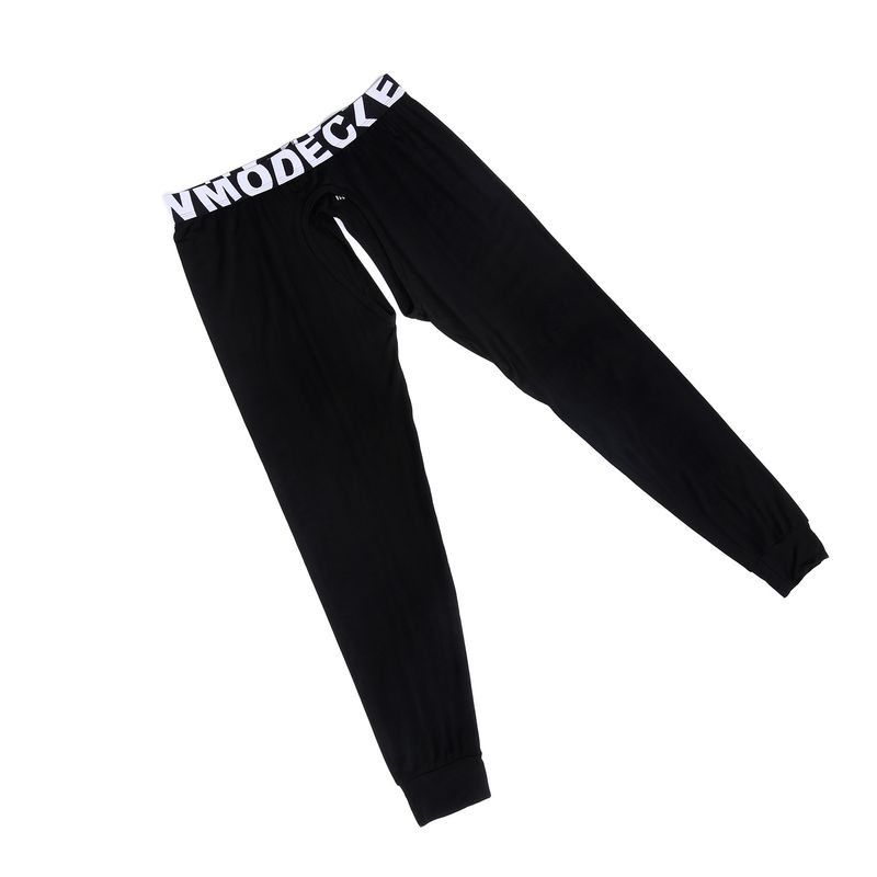 Sous-vêtements thermiques ajustés en modal pour hommes - Conception respirante à entrejambe ouvert pour plus de confort et de style_voghion.com