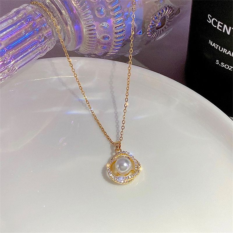 Collier haut de gamme pour femme, collection 2024, tendance influenceuses internet, pendentif perle, chaîne clavicule de luxe, vente en gros_voghion.com