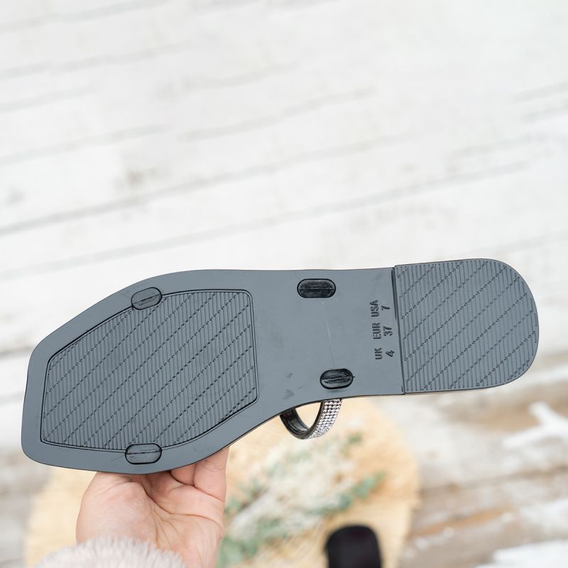 Női nagy méretű női cipő papucs nyári strasszos lapos papucs női menő szandálok_voghion.com