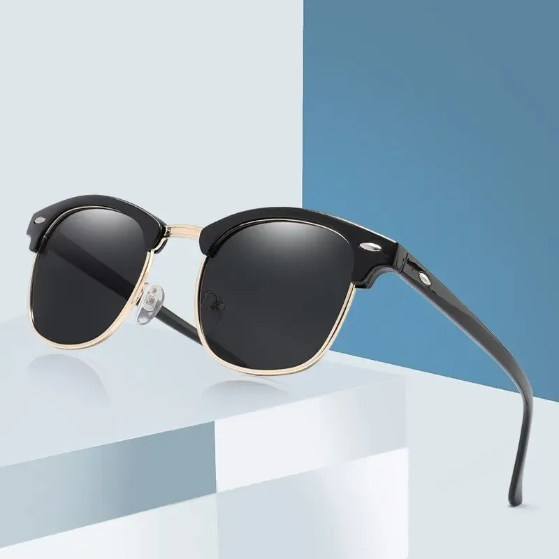 Nuovi arrivi occhiali da sole polarizzati classici da donna e da uomo, di marca, vintage, quadrati, da sole, antiriflesso, a specchio, UV400_voghion.com