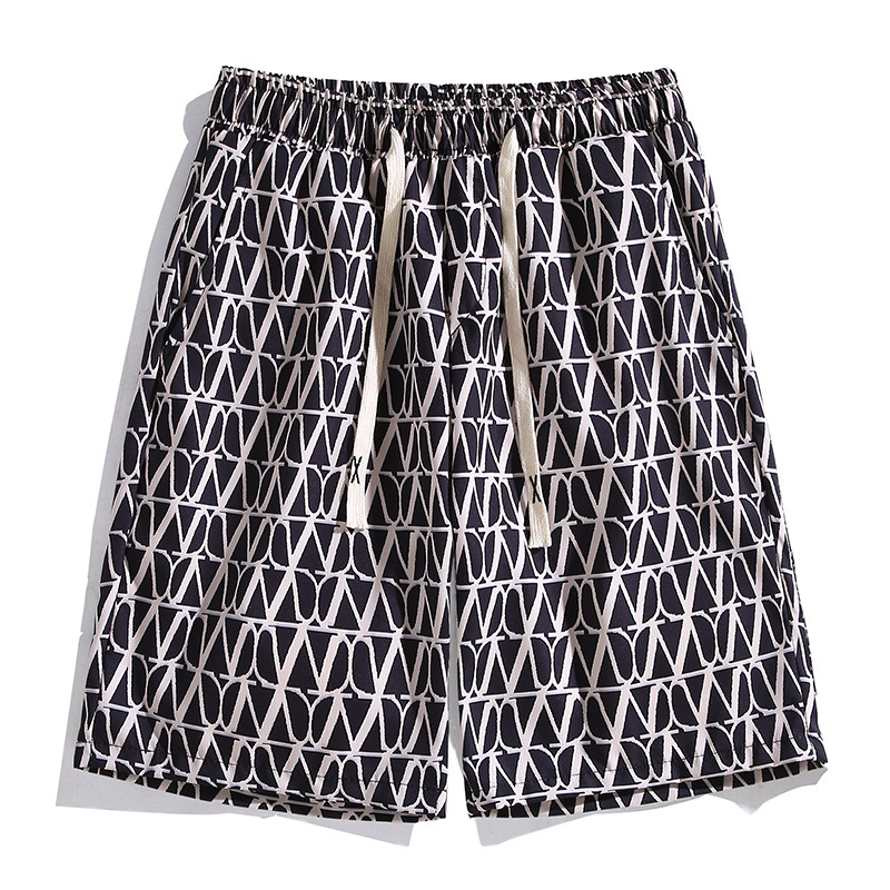 Leoparden-Shorts für Herren, Sommer, neue Mode, personalisierter Druck, Bademode, Netz, Rot, Mode, Paar, lockere, kurze Hose für Frauen_voghion.com