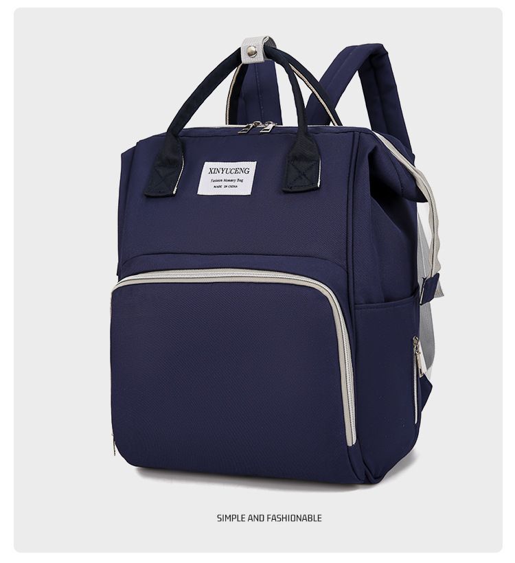 New Style Mother Bag Solid Color Mother Bag Female Large Capacity Storage Backpack Multifunctional Outdoor Baby Bag_voghion.com