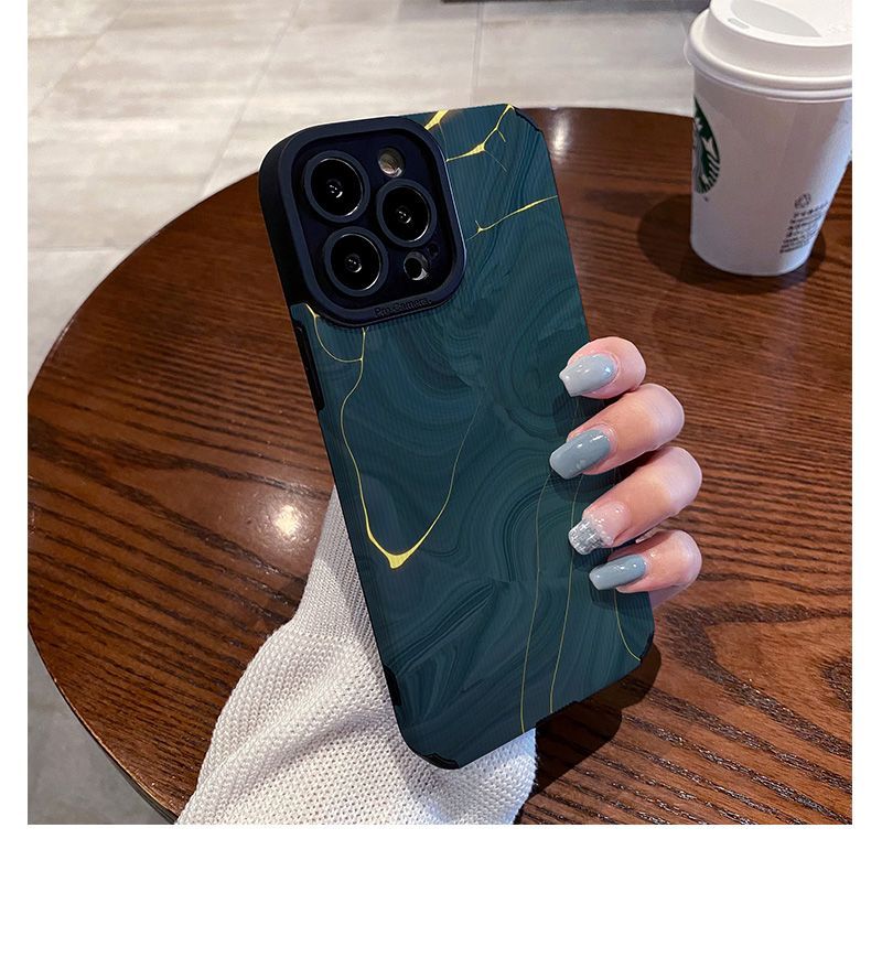 Blue Marble Pattern 12 15 Phone Case 14 For Women IPhone 13/11 Compatible 8 Plus Trendy Pro Max_voghion.com