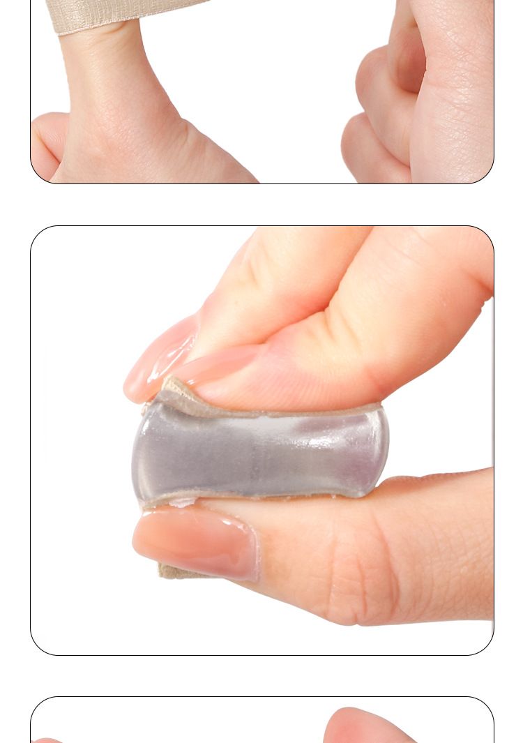 Correttore per alluce valgo e divaricatore per dita dei piedi in silicone traspirante - Design a doppio foro per alluce valgo e dita sovrapposte, beige/nero,_voghion.com