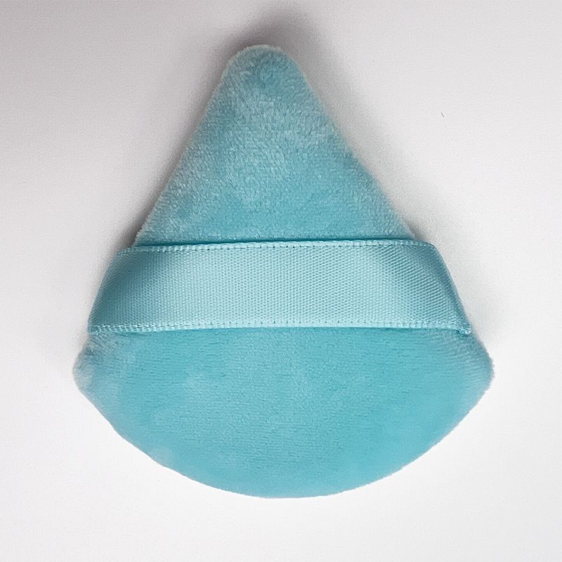 Small Ultra-Soft High-Density Dry Loose Powder Compact Makeup Sponge Boxed Black Velvet Triangle Puff_voghion.com