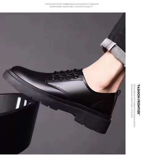Small Hit Casual Single Lederschuhe Sommer Atmungsaktive Dicke Sohle All-Match Rutschfeste Weiche Sohle Arbeitsbrett Trendy Schuhe_voghion.com