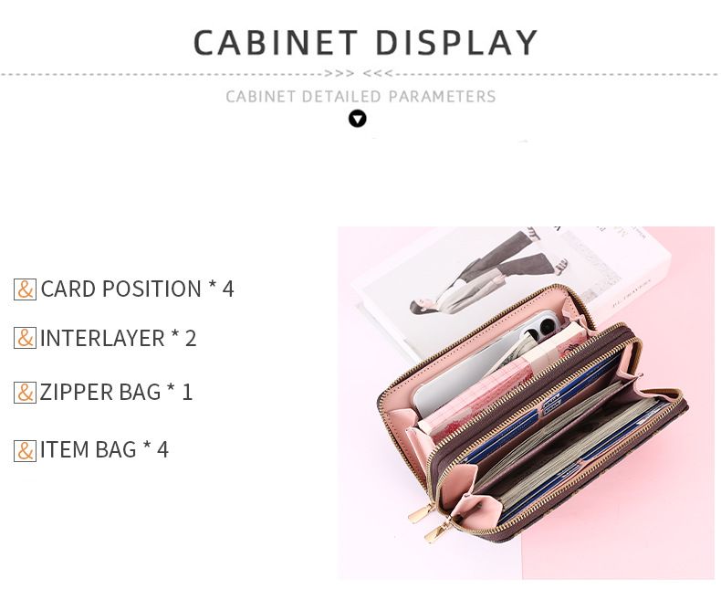 Purse Wallet Clutch Bag Purse Long Women's Simple Stylish Zipper Bag Hand Hold Bag Large Capacity Wallet Women's Purse_voghion.com