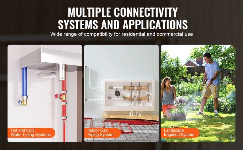 Pipe Fittings 1/2"-3/4" 50PCS Brass Clamp-style 1/2 NPT Internal Thread_voghion.com