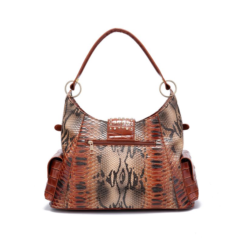 Borsa a mano con tracolla e motivo serpente, stile retrò, da donna_voghion.com