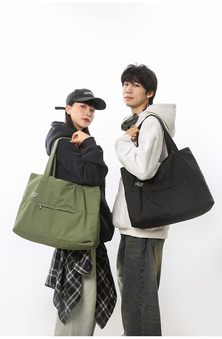 Outdoor Nical Style Original Simplicity Shoulder Waterproof Lightweight Tote Large Capacity Storage Commuter Bag_voghion.com