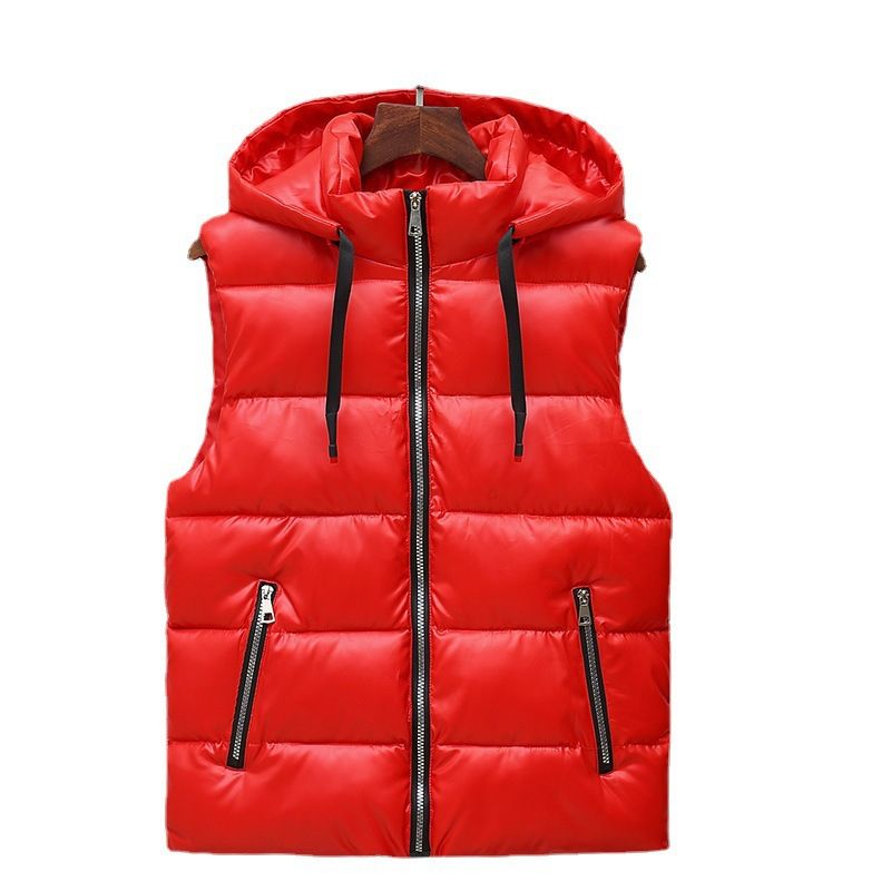 Cappotto lucido da uomo autunno e inverno, cotone, canotta, gilet caldo, versione coreana, indossato per le coppie, gilet_voghion.com