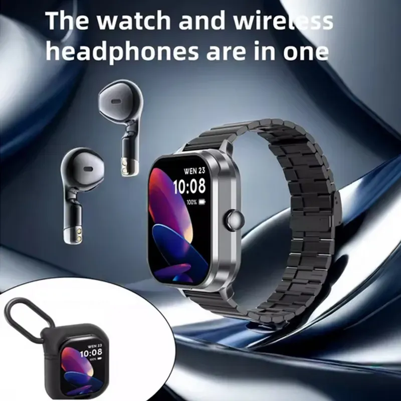 NEUE Smartwatch TWS 2-in-1 Kabellose Bluetooth 5.3 Kopfhörer Sport-Smartwatch mit NFC für Damen und Herren_voghion.com