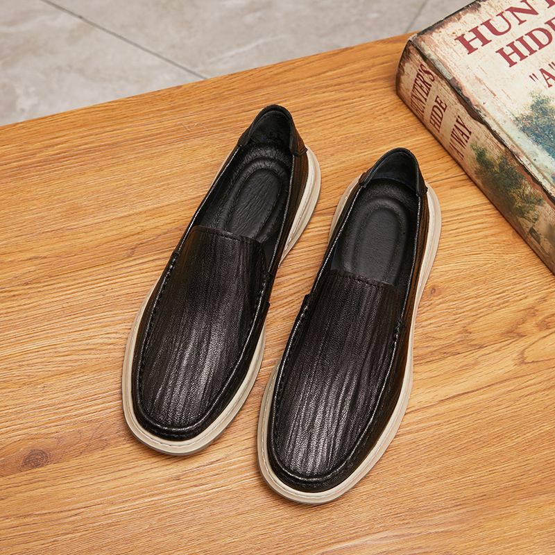 New set of foot comfortable bean shoes flat light breathable men's casual shoes_voghion.com