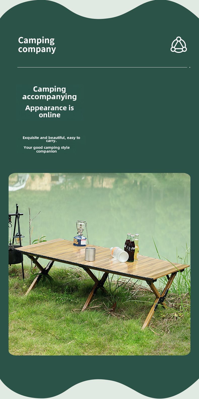 Outdoor Camping Folding Table Stall Portable Aluminum Alloy Egg Roll Table Camping BBQ picnic table Aluminum Alloy Table_voghion.com