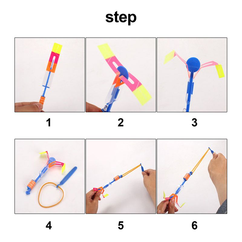 Happyhouse 1 set Slingshot Racheta Elastic Ușor de Asamblat Plastic Uimitor Lumină LED Slingshot Jucărie zburătoare pentru petreceri_voghion.com
