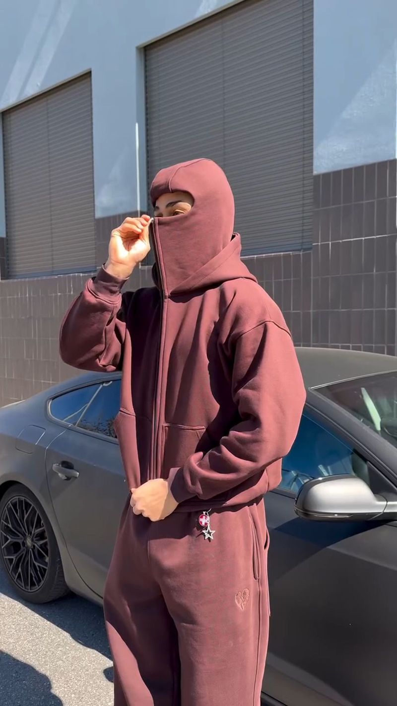 Schwarzes Cleanfit-Sweatshirt mit hohem Kragen für Herren, schwerer Kapuzenpullover mit Reißverschluss, lässige Streetwear-Jacke für Herbst und Winter_voghion.com