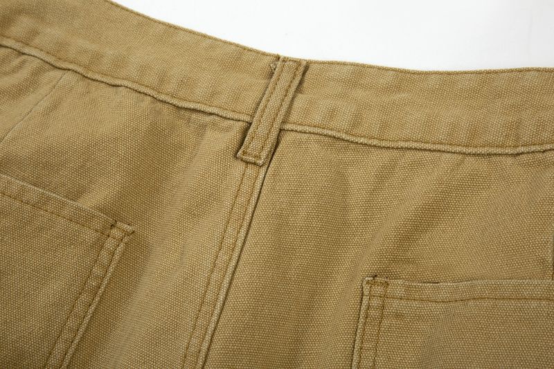 Ropa para hombre, nuevos pantalones cortos de mezclilla rectos estilo leñador con múltiples bolsillos, pantalones cortos holgados de verano con bordes sin rematar lavados para hombre_voghion.com