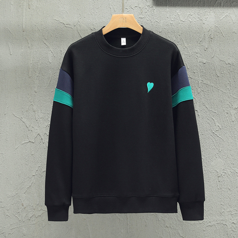 Kerek nyakú pulóver tavaszi és őszi viseletre, új alsóing, hosszú ujjú felső, laza szabású, lezser divatmárka_voghion.com