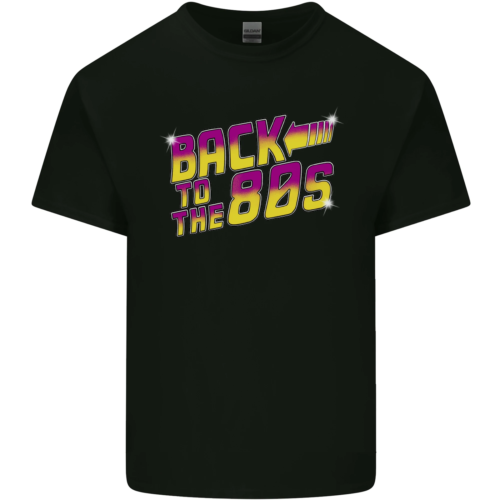 Back to the 80s Retro Pop Music Birthday Mens Cotton T-Shirt Tee Top_voghion.com
