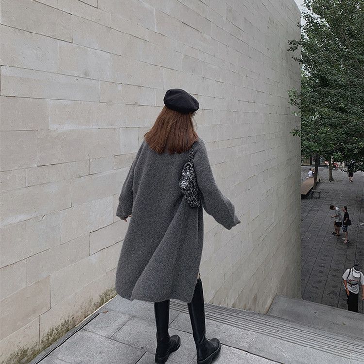 Cardigan Himalaya ~ Maglione pullover in stile casual, cardigan in cashmere lavorato a maglia, moda donna primavera e autunno a maniche lunghe_voghion.com