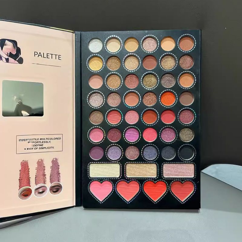 Deep Earth Tone Eyeshadow & Blush Palette - Matte & Shimmer Makeup (Middle Eastern Inspired Professional Vegan & Cruelty-Free With Mirror & Brush)_voghion.com