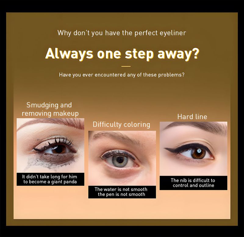 HelloKiss eyeliner liquido a rapida asciugatura, impermeabile, resistente al sudore, naturale, anti-sbavature_voghion.com
