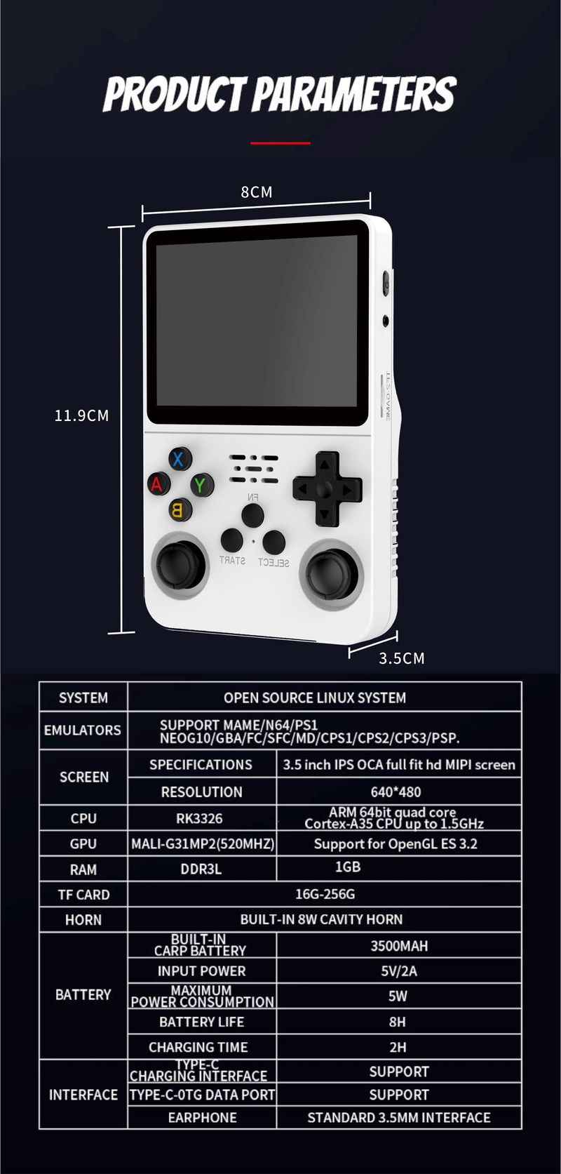 R36S Retro Handheld Game Console With Open-Source Linux OS, Supports GBA/FC/PS1/PSP Games, Portable Gaming Device_voghion.com