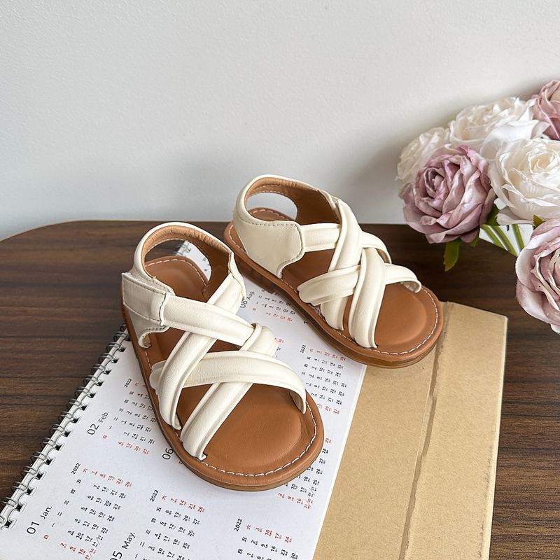 Sandali estate 2025 nuovi bambini principessa alla moda bambine suola morbida neonato scarpe romane_voghion.com