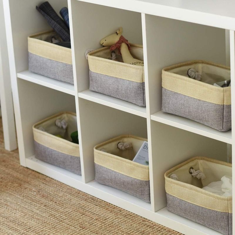 Storage Basket Large Foldable Storage Rack Decorative Basket Gift Closet Linen Organizer Fabric Storage Cubes_voghion.com