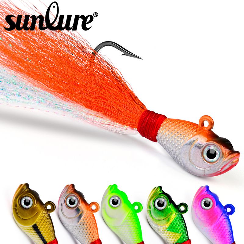 Long Casting Sinking Lead Fish Small Jig VIB With Tied Feather Hook Metal Hard Bait Lure_voghion.com