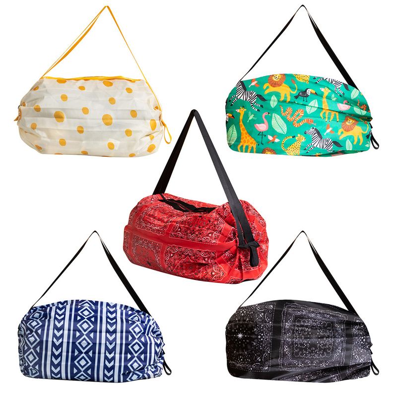 Große faltbare Einkaufstasche, umweltfreundlich, wiederverwendbar, tragbare Handtasche mit einer Schulter für unterwegs, Lebensmittel, modische Taschen_voghion.com