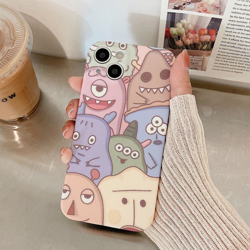 Little Monster ist geeignet für 13/12 ProMax iPhone 11 Telefonhülle XR/Xs Silikon 14Plus/14 Pro_voghion.com