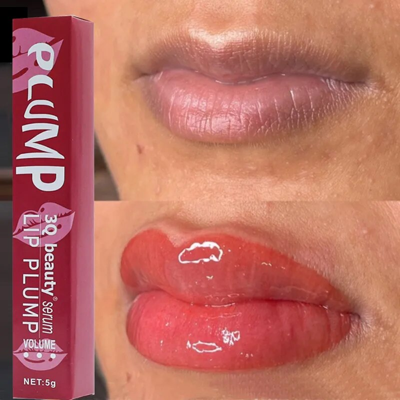 Suero de brillo labial voluminizador instantáneo con aceite realzador y potenciador extremo que nutre y humecta los labios de forma sexy y antiarrugas. El más popular de 2024_voghion.com