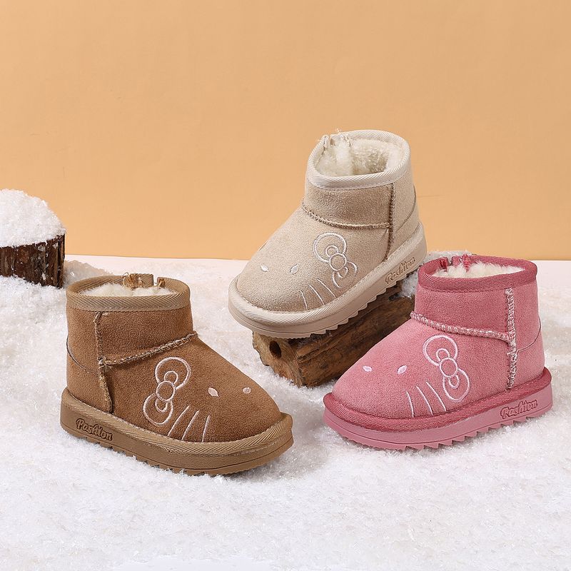 ShoeGlobe Baby Snow Neonati Bambini Ragazze Caldi Stivali Corti Invernali Ragazzi Piccoli Scarpe di Cotone Foderate in Pile_voghion.com