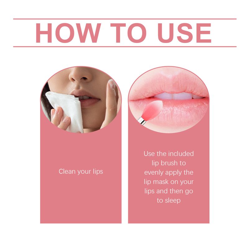 Sovende leppemaske, fuktighetsgivende og fuktighetsgivende, rensende, sover og fuktighetsgivende lepper om natten_voghion.com