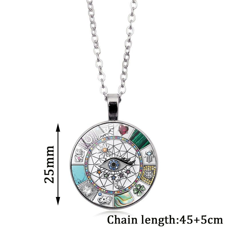 Amuleto magico simbolo fortunato collana con ciondolo malocchio collana da donna gioielli catena maglione_voghion.com