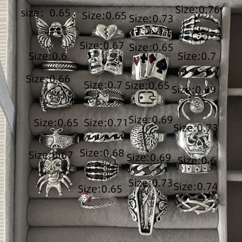Alloy Ghost Head - Bestselling Skull Stylish Mixed Ring_voghion.com