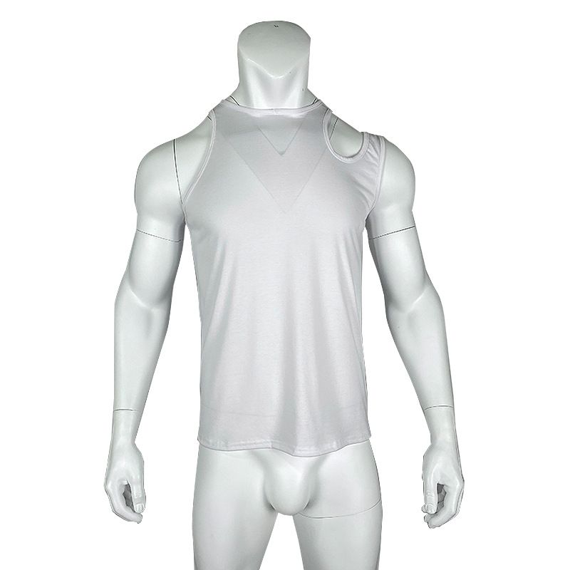 Mann kleidung der Persönlichkeit weste hohl sexy ärmelloses T-shirt engen männer der böden_voghion.com