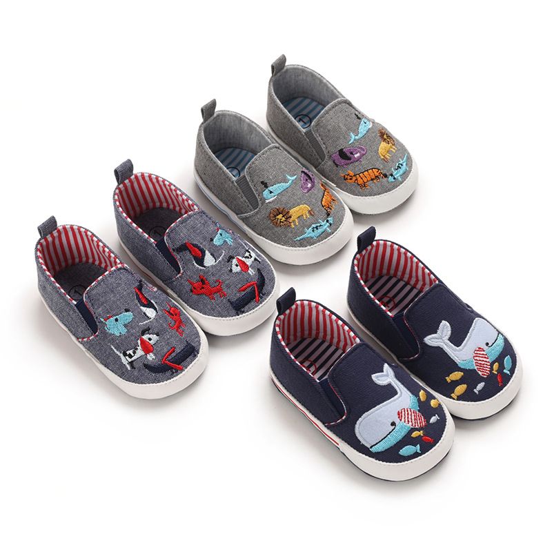 Mother & Kids Spring and autumn 0-1 year old baby cartoon canvas shoes_voghion.com