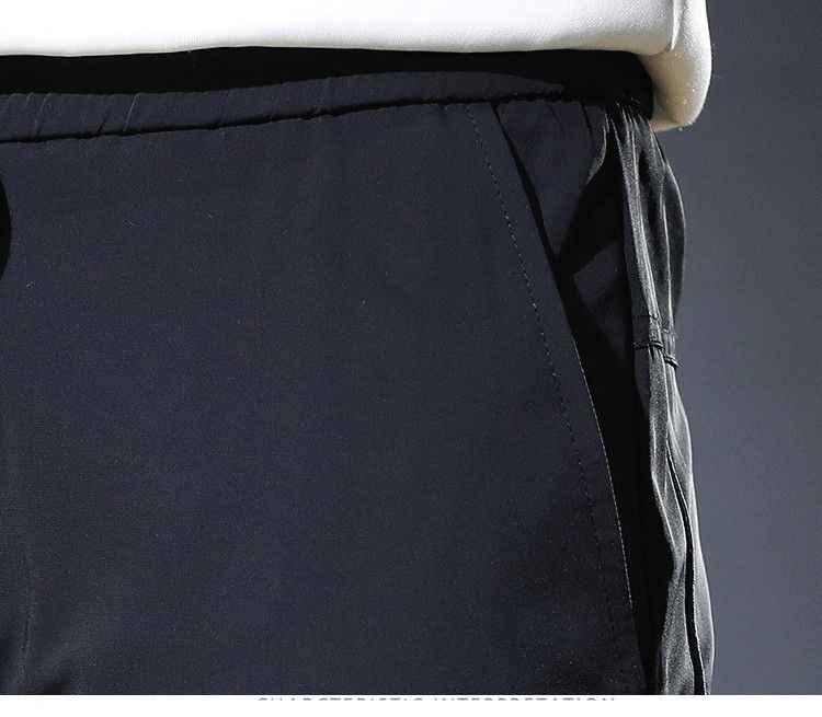 Sommerliche und trendige Freizeitleggings für Herren, elastische Taille, vielseitige, trendige Slim-Fit-Sporthose mit kleinem Bein_voghion.com
