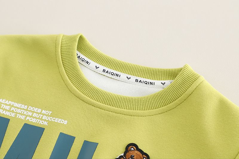 Set di due pezzi alla moda con cappuccio e lettere in stile western, per bambini, primavera e autunno, a maniche lunghe e casual, 2025_voghion.com