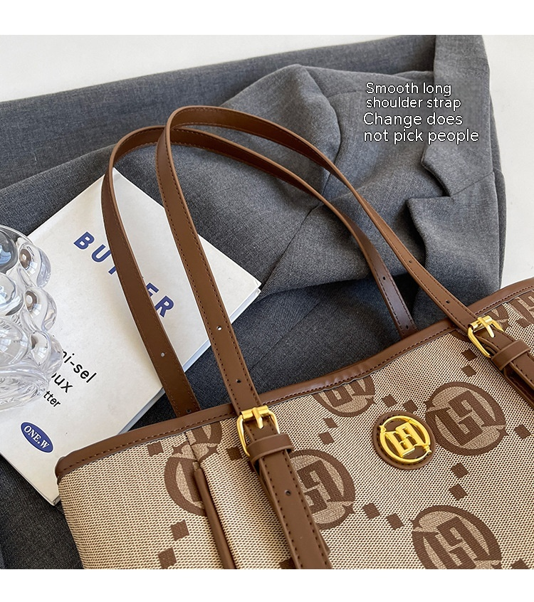 2023 Neue, heiß verkaufte Jacquard-Premium-Einkaufstasche für Damen mit großer Kapazität, ausgehende Handtasche, vielseitige, temperamentvolle Umhängetasche für Damen_voghion.com